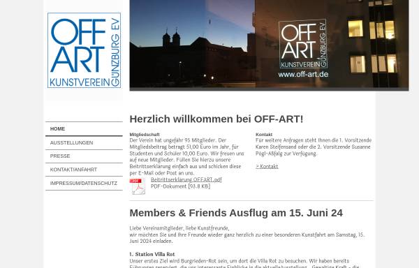 Vorschau von www.off-art.de, Kunstverein Off Art Günzburg e.V.