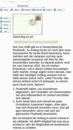 Vorschau der mobilen Webseite www.bund-sammlung.de, Plusbriefe