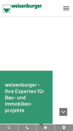 Vorschau der mobilen Webseite www.weisenburger.de, Heinz Weisenburger GmbH
