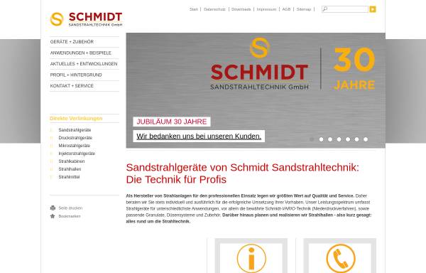 Vorschau von www.schmidt-sandstrahltechnik.de, Schmidt Sandstrahltechnik GmbH