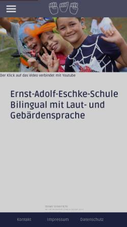 Vorschau der mobilen Webseite www.eschke-schule.de, Ernst-Adolf-Eschke-Schule für Gehörlose