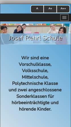 Vorschau der mobilen Webseite www.josef-rehrl-schule.salzburg.at, Josef-Rehrl-Schule Salzburg