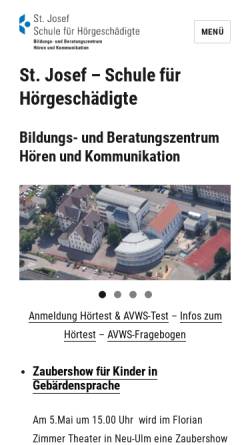 Vorschau der mobilen Webseite www.st-josef-gd.de, Schule für Hörgeschädigte St. Josef
