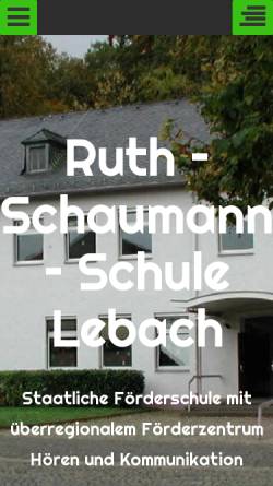 Vorschau der mobilen Webseite www.hoerbehindertenschule-lebach.de, Staatliche Schule für Gehörlose und Schwerhörige