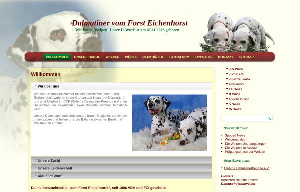 Vorschau von blog.dalmatiner-haan.com, Vom Forst Eichenhorst