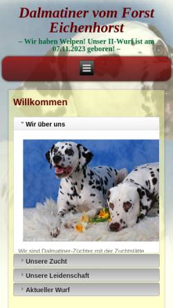 Vorschau der mobilen Webseite blog.dalmatiner-haan.com, Vom Forst Eichenhorst