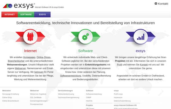 Vorschau von www.exsys.net, Exsys Internet+Software UG (haftungsbeschränkt)