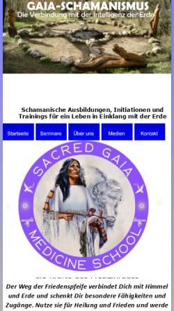 Vorschau der mobilen Webseite www.gaia-net.de, Gaia und Schamanismus