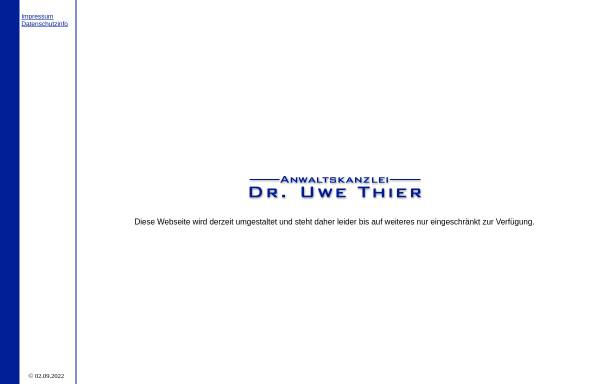 Vorschau von www.ra-thier.de, Dr. Thier Uwe
