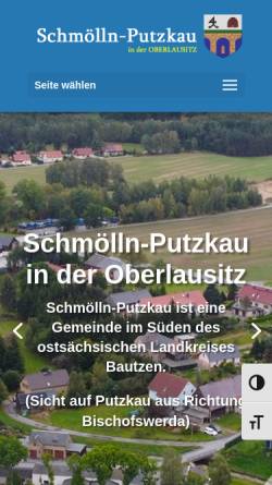 Vorschau der mobilen Webseite schmoelln-putzkau.de, Gemeinde Schmölln-Putzkau