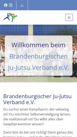 Vorschau der mobilen Webseite www.ju-jutsu-brandenburg.de, Brandenburgischer Ju-Jutsu Verband