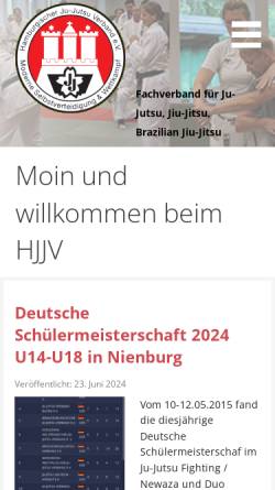Vorschau der mobilen Webseite www.jujutsuhamburg.de, Hamburgischer Ju-Jutsu Verband e.V.