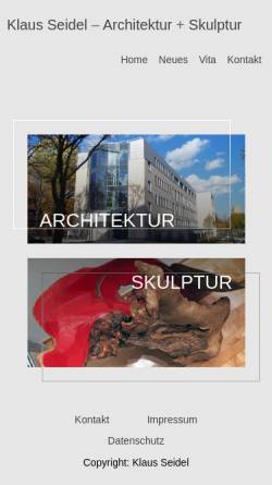Vorschau der mobilen Webseite www.architektur-seidel.de, Architekturbüro Seidel