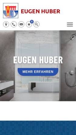 Vorschau der mobilen Webseite www.heizung-sanitaer-eugen-huber.de, Heizung Sanitär Huber