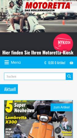Vorschau der mobilen Webseite www.motoretta.de, Motoretta