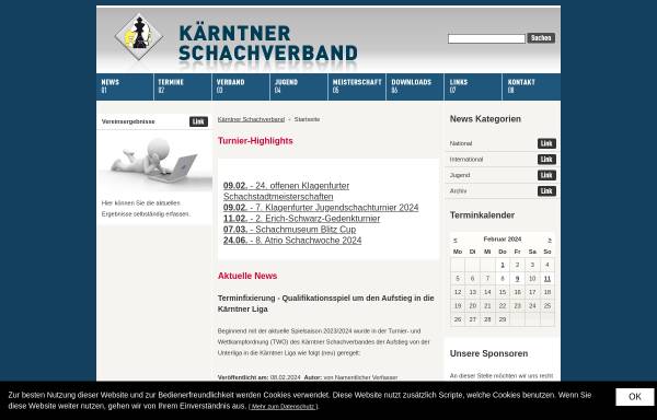 Vorschau von www.schachportal.at, Kärntner Schachverband