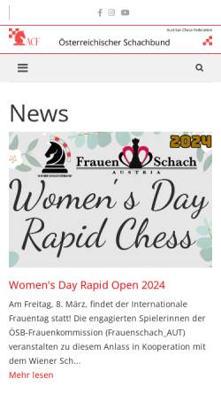 Vorschau der mobilen Webseite www.chess.at, Österreichischer Schachbund