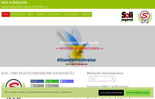 Vorschau von www.rkb-soli-nrw.de, Rad- und Kraftfahrerbund „Solidarität” Landesverband Nordrhein-Westfalen e.V.