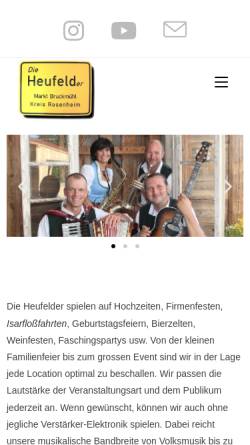 Vorschau der mobilen Webseite www.heufelder-musikanten.de, Heufelder Musikanten
