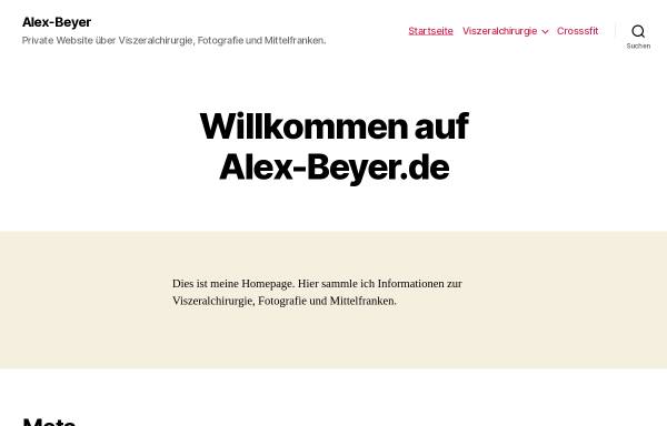 Vorschau von www.alex-beyer.de, Medizininformatik: Informationsmanagement im Gesundheitswesen