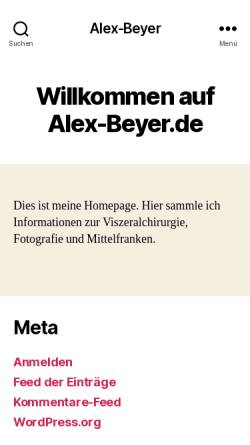 Vorschau der mobilen Webseite www.alex-beyer.de, Medizininformatik: Informationsmanagement im Gesundheitswesen