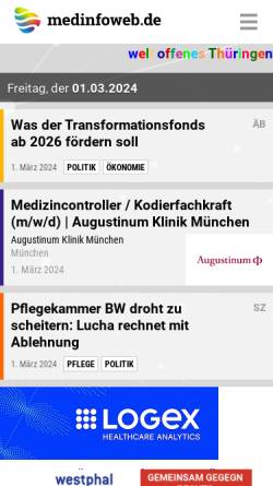 Vorschau der mobilen Webseite www.medizininformatik-treffpunkt.de, Treffpunkt für Medizininformatik