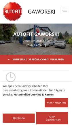 Vorschau der mobilen Webseite www.autoservice-gaworski.de, Autoservice Gaworski