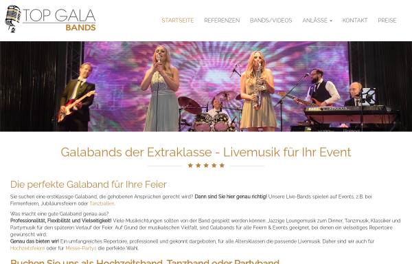 Vorschau von www.galaband-party-band.de, Jemma Robertson Band
