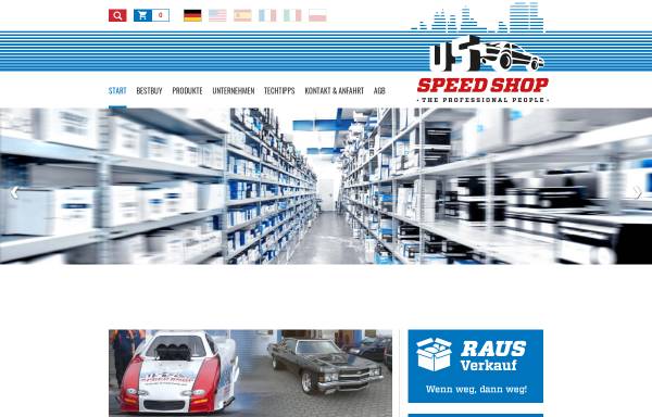 Vorschau von www.usspeed.de, US Speed Shop Vertriebsgesellschaft mbH