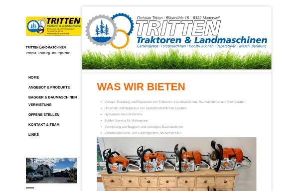 Vorschau von www.trittentraktoren.ch, Tritten Landmaschinen
