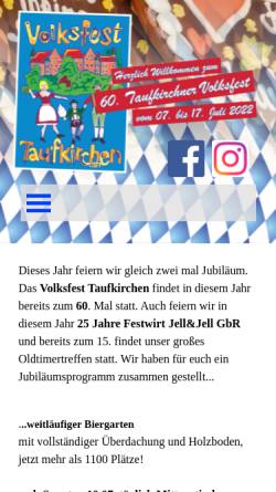 Vorschau der mobilen Webseite www.volksfest-taufkirchen.com, Volksfest