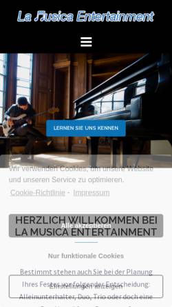Vorschau der mobilen Webseite www.lamusica-entertainment.de, La Musica