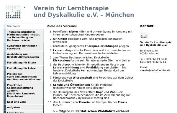 Verein für Lerntherapie und Dyskalkulie e.V. München