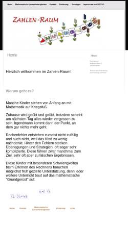 Vorschau der mobilen Webseite www.zahlen-raum.at, Zahlen-Raum von Barbara Klenner Amstetten