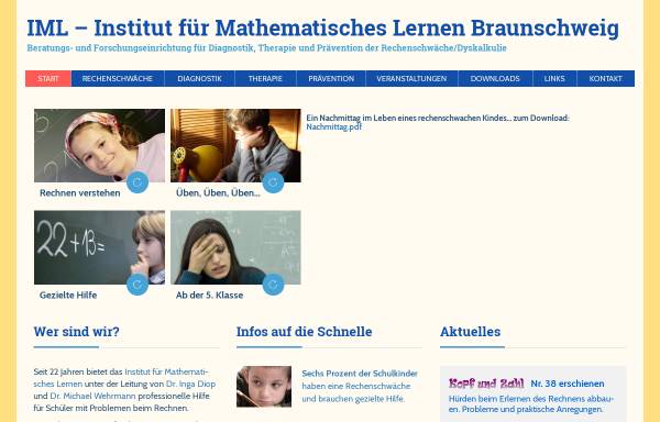 Vorschau von www.zahlbegriff.de, Institut für Mathematisches Lernen Braunschweig