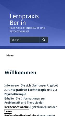 Vorschau der mobilen Webseite www.lernpraxis-berlin.de, Lernpraxis Berlin