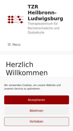 Vorschau der mobilen Webseite www.rechenschwaeche-heilbronn.de, Therapiezentrum für Rechenschwäche und Dyskalkulie Heilbronn