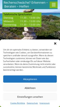 Vorschau der mobilen Webseite www.zahlensinn.de, Zahlensinn Leverkusen
