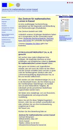 Vorschau der mobilen Webseite www.rechenschwaeche-kassel.de, Zentrum für mathematisches Lernen Kassel