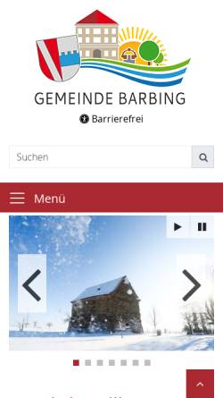 Vorschau der mobilen Webseite barbing.de, Gemeinde Barbing