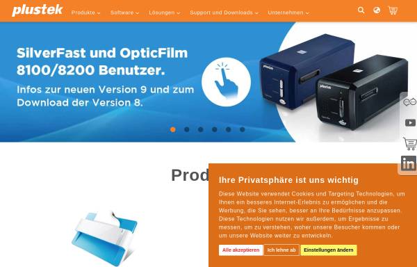 Vorschau von plustek.com, Plustek Technology GmbH