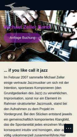 Vorschau der mobilen Webseite www.michael-zeller-band.de, Michael Zeller Band