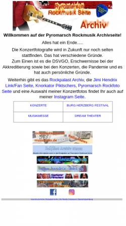 Vorschau der mobilen Webseite www.music-links.de, Michael Marsch's Rockmusik-Links