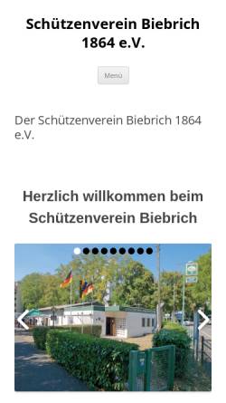 Vorschau der mobilen Webseite www.sv-biebrich1864.de, Schützenverein Biebrich 1864 e.V.