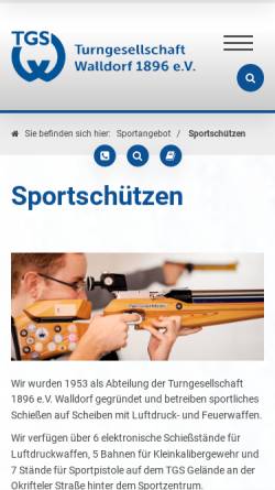 Vorschau der mobilen Webseite www.sportschuetzen-walldorf.de, TGS Sportschützen Walldorf
