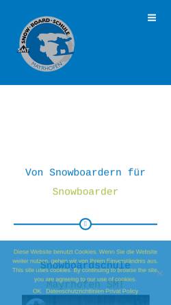 Vorschau der mobilen Webseite www.snowboard-mayrhofen.at, Snowboardschule Mayrhofen Total