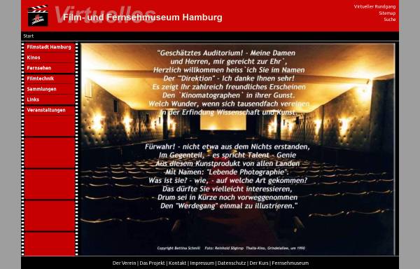 Vorschau von www.filmmuseum-hamburg.de, Film- und Fernsehmuseum Hamburg