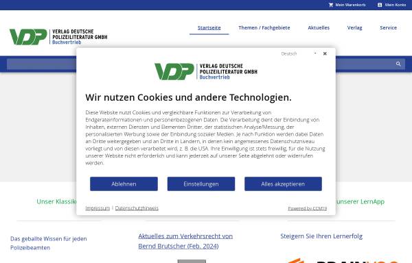 Vorschau von www.vdpolizei.de, Verlag Deutsche Polizeiliteratur GmbH