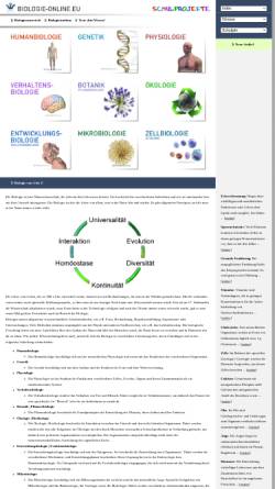 Vorschau der mobilen Webseite www.biologie-online.eu, Biologie Online