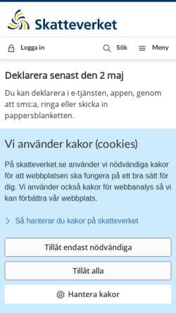 Vorschau der mobilen Webseite www.skatteverket.se, Das Steueramt